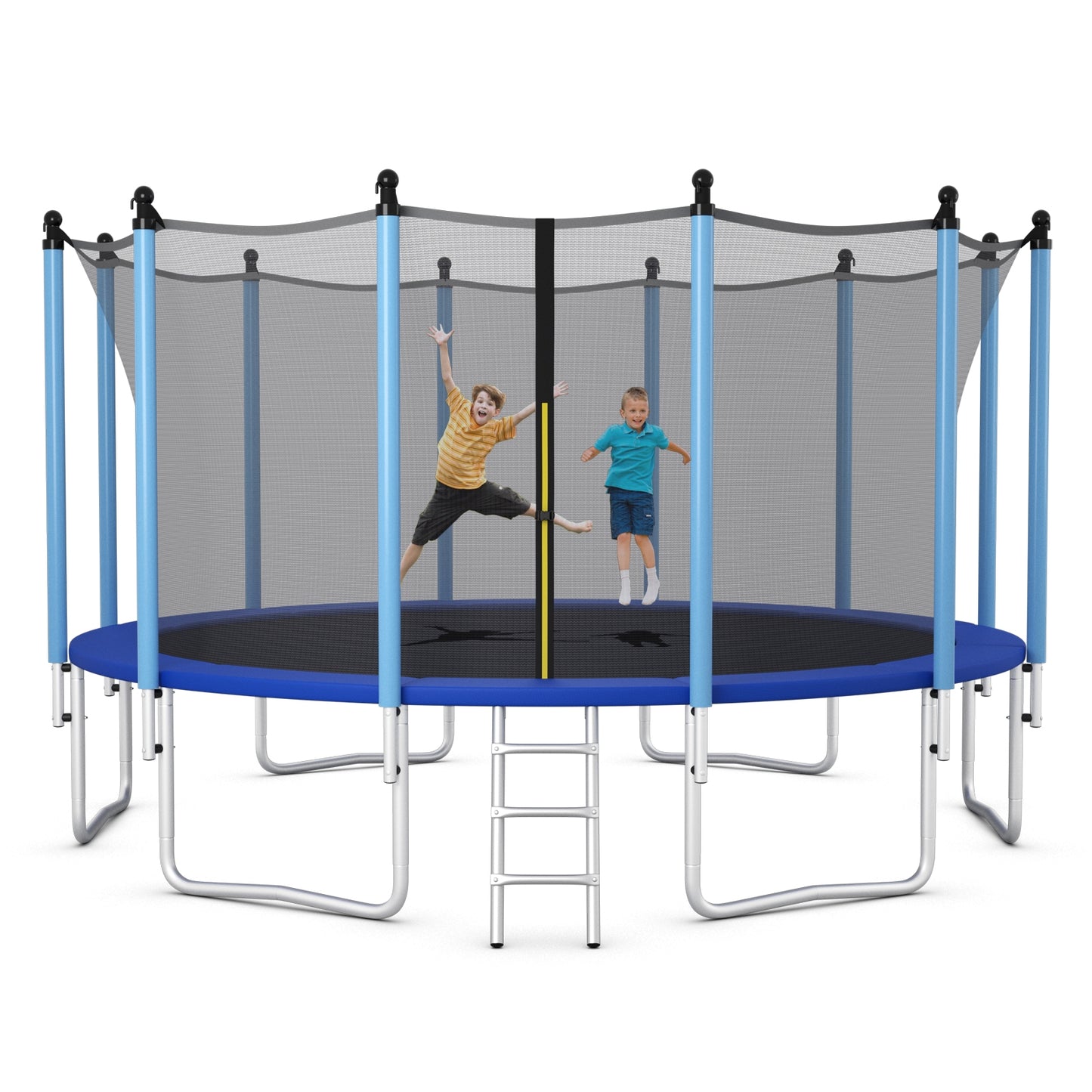 Outdoor Trampoline with Safety Closure Net-16 ft Kids Crystal