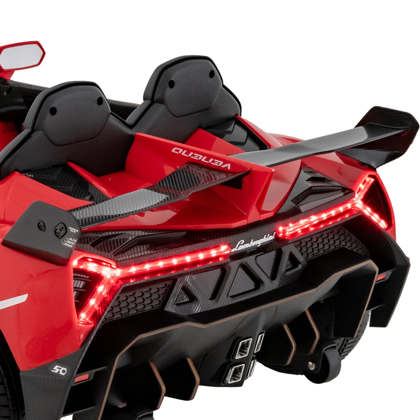 12V Licensed Lamborghini 4WD Kids Ride-on Sports Car with 2.4G Remote-Red Kids Crystal