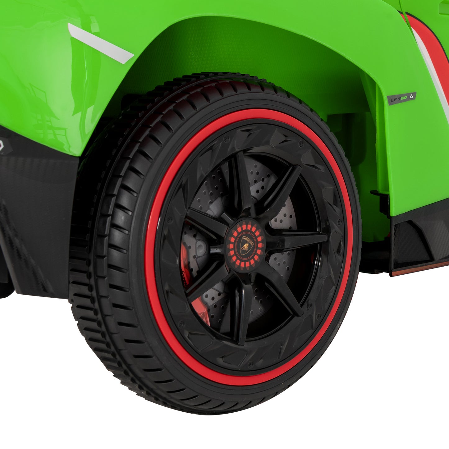 12V Licensed Lamborghini 4WD Kids Ride-on Sports Car with 2.4G Remote-Green Kids Crystal