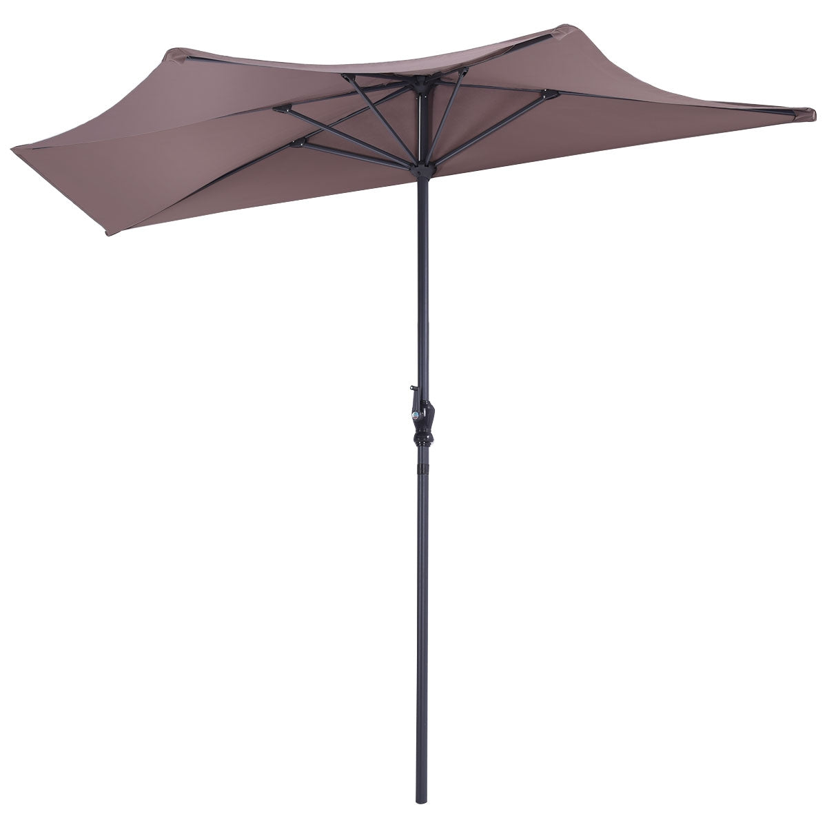 9' Half Round Patio Umbrella Sunshade without Weight Base Kids Crystal