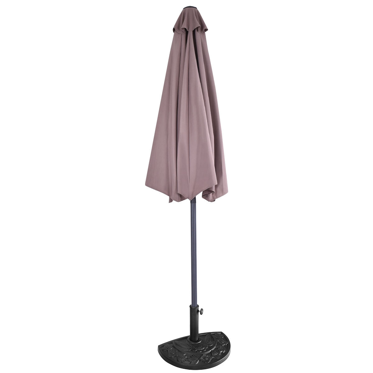 9' Half Round Patio Umbrella Sunshade without Weight Base Kids Crystal