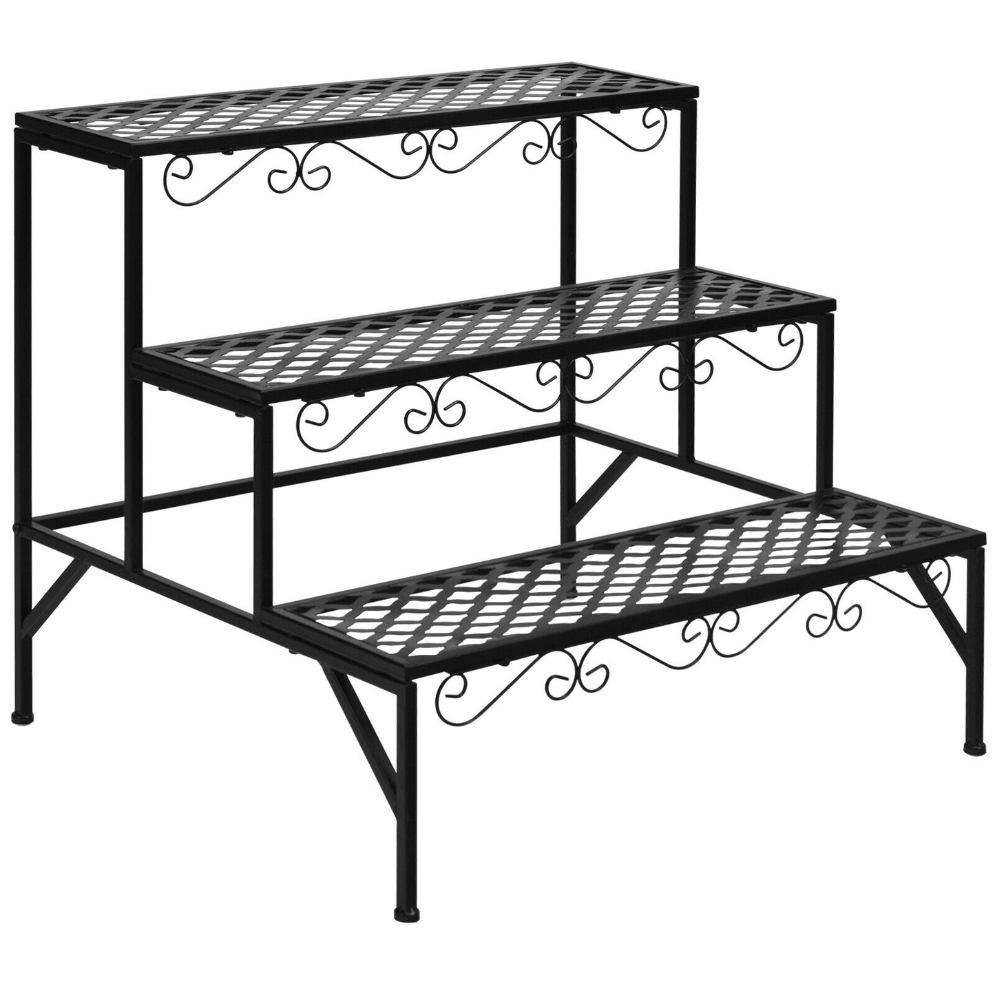 3 Tiers Metal Decorative Plant Stand Kids Crystal
