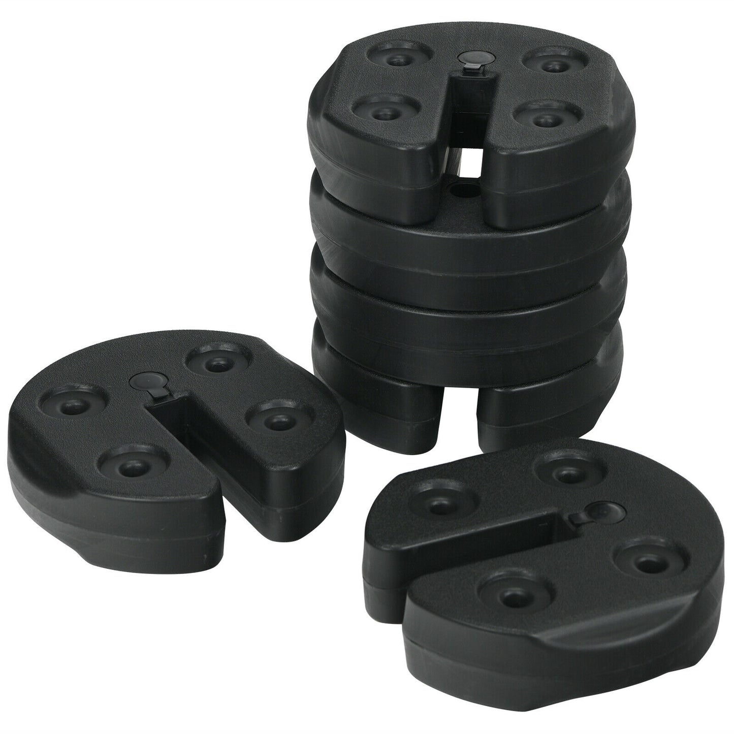 Set of 6 Canopy Weights 30lbs Weight Plate Kit with No-Pinch Design Kids Crystal