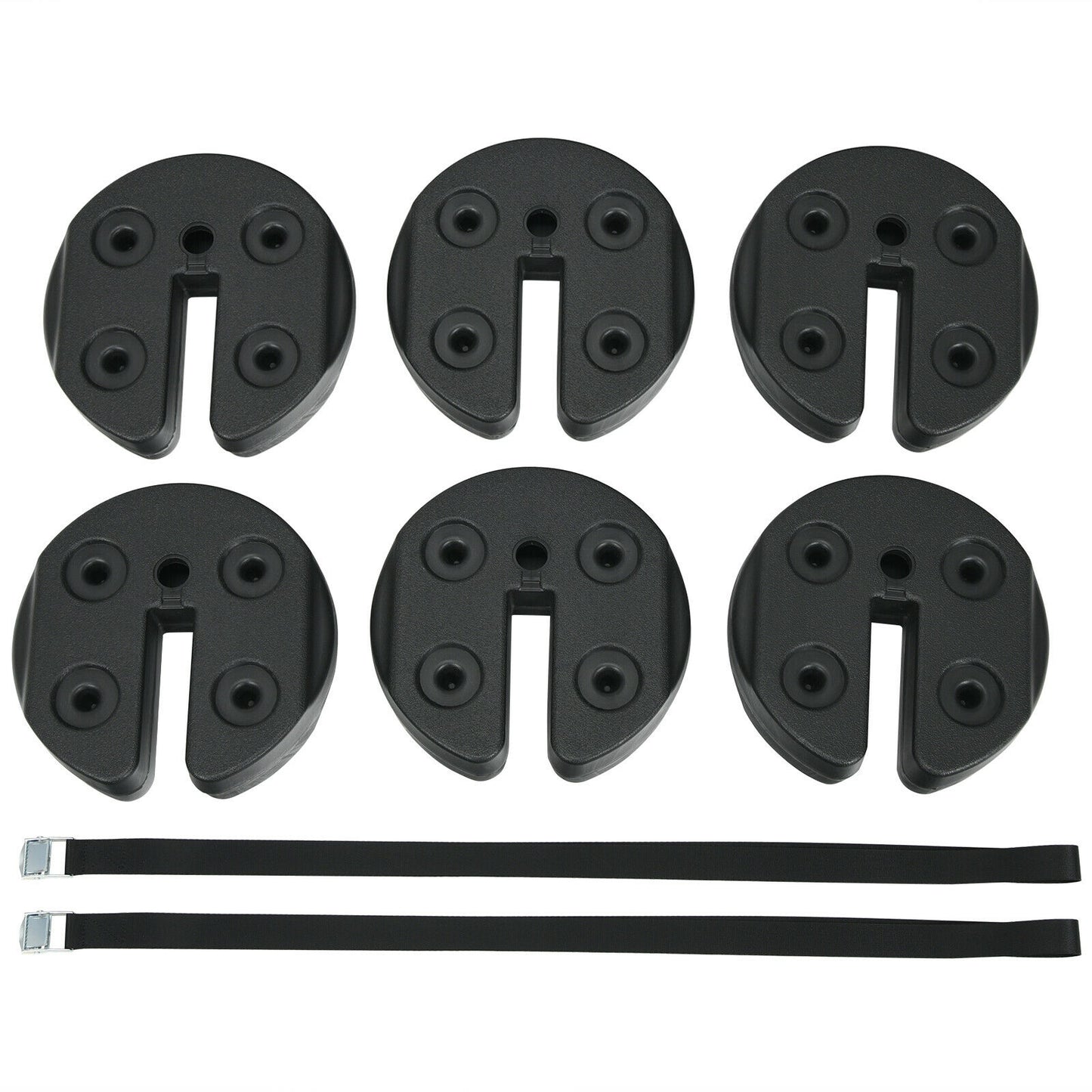 Set of 6 Canopy Weights 30lbs Weight Plate Kit with No-Pinch Design Kids Crystal