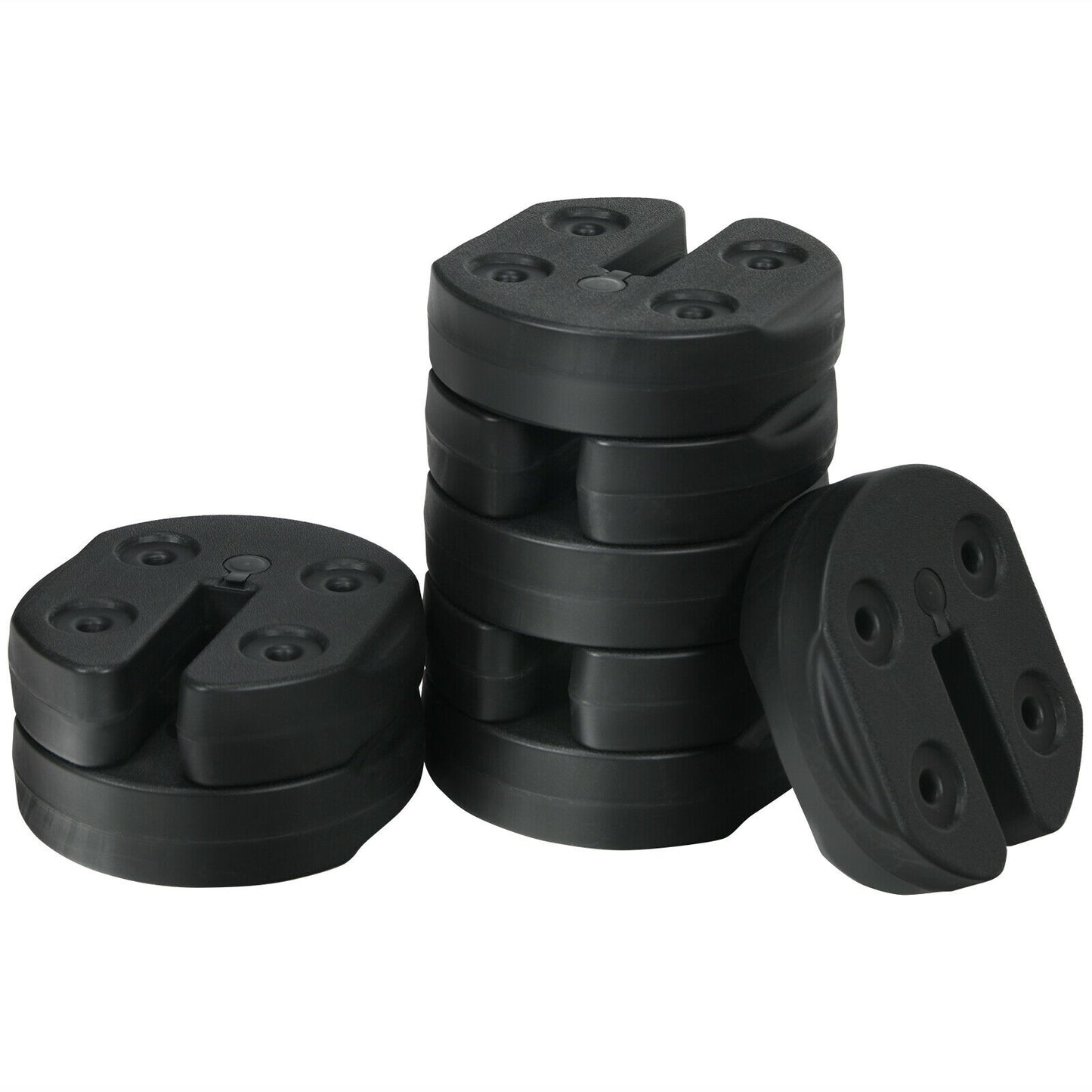 Set of 8 Canopy Weights 40lbs Weight Plate Kit with No-Pinch Design Kids Crystal