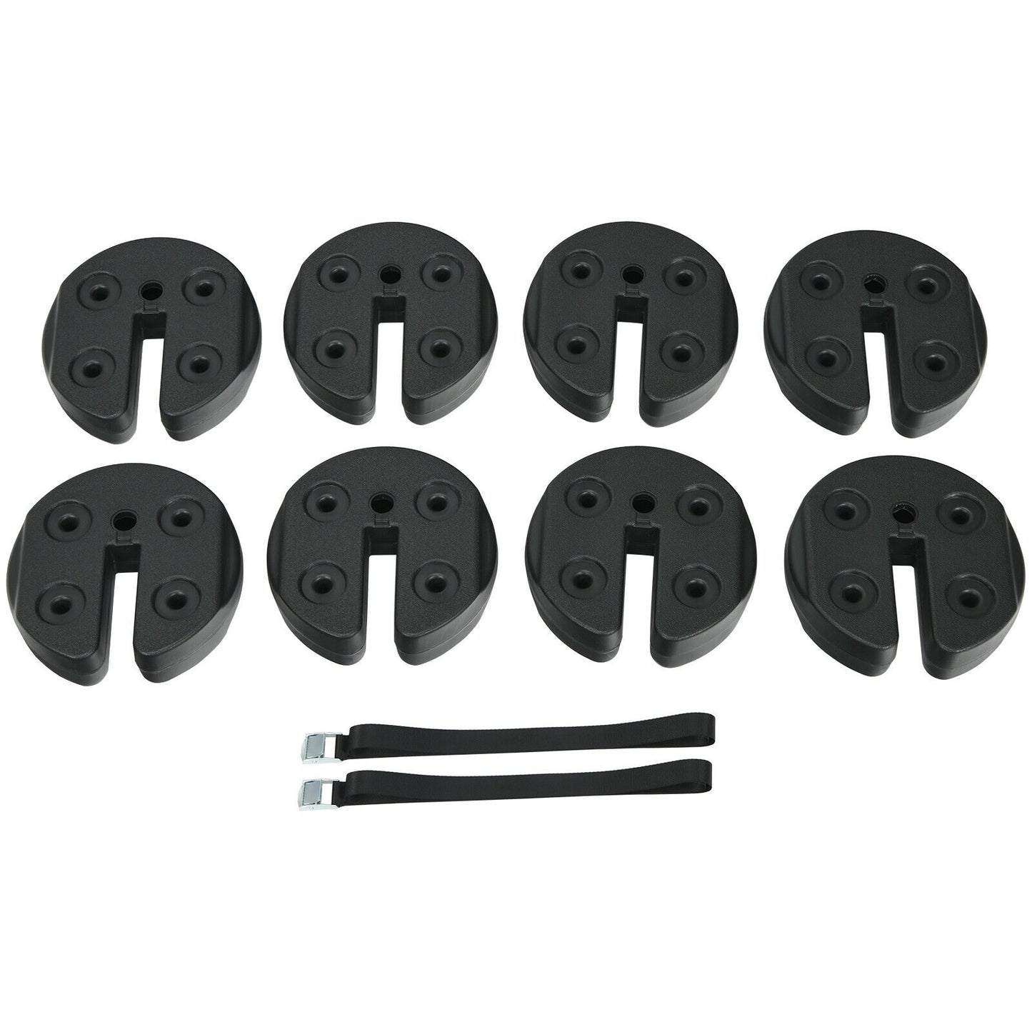 Set of 8 Canopy Weights 40lbs Weight Plate Kit with No-Pinch Design Kids Crystal