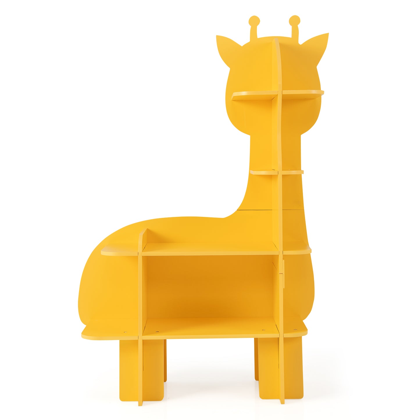 Kids Bookcase Toy Storage Organizer with Open Storage Shelves-Giraffe Kids Crystal