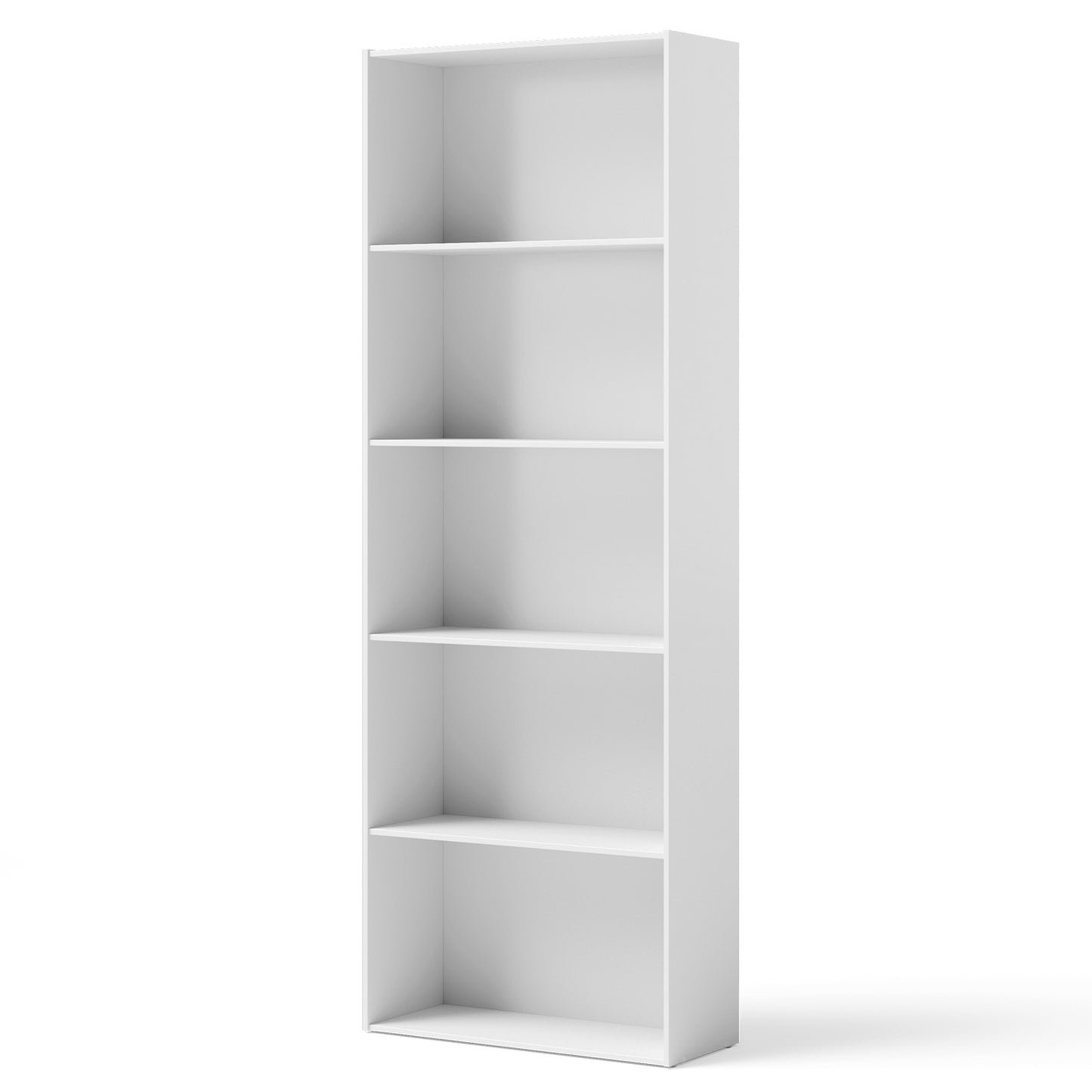 5-Shelf Storage Bookcase Modern Multi-Functional Display Cabinet-White Kids Crystal