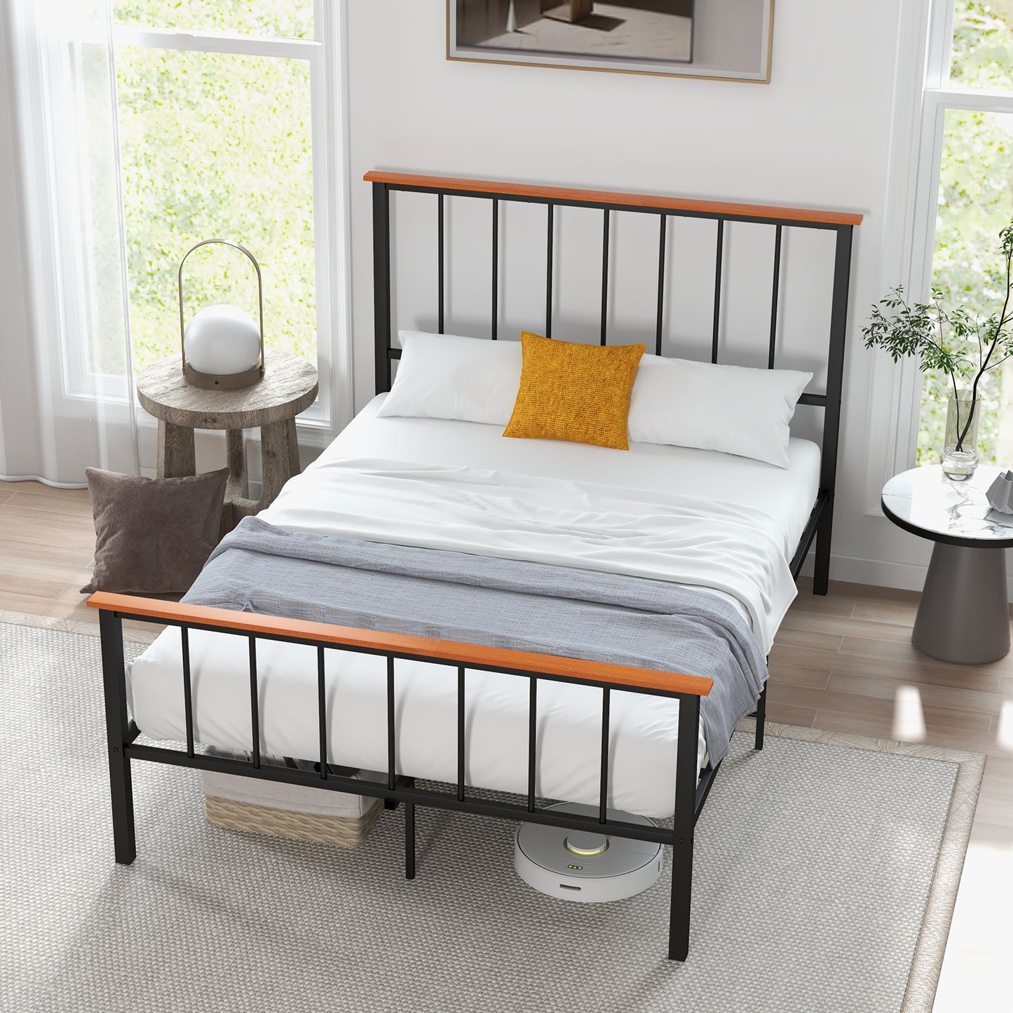 Full/Queen Bed Frame with Headboard and Footboard-Full Size Kids Crystal