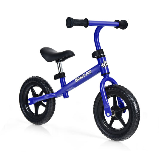 Kids No Pedal Balance Bike with Adjustable Handlebar and Seat-Blue Kids Crystal