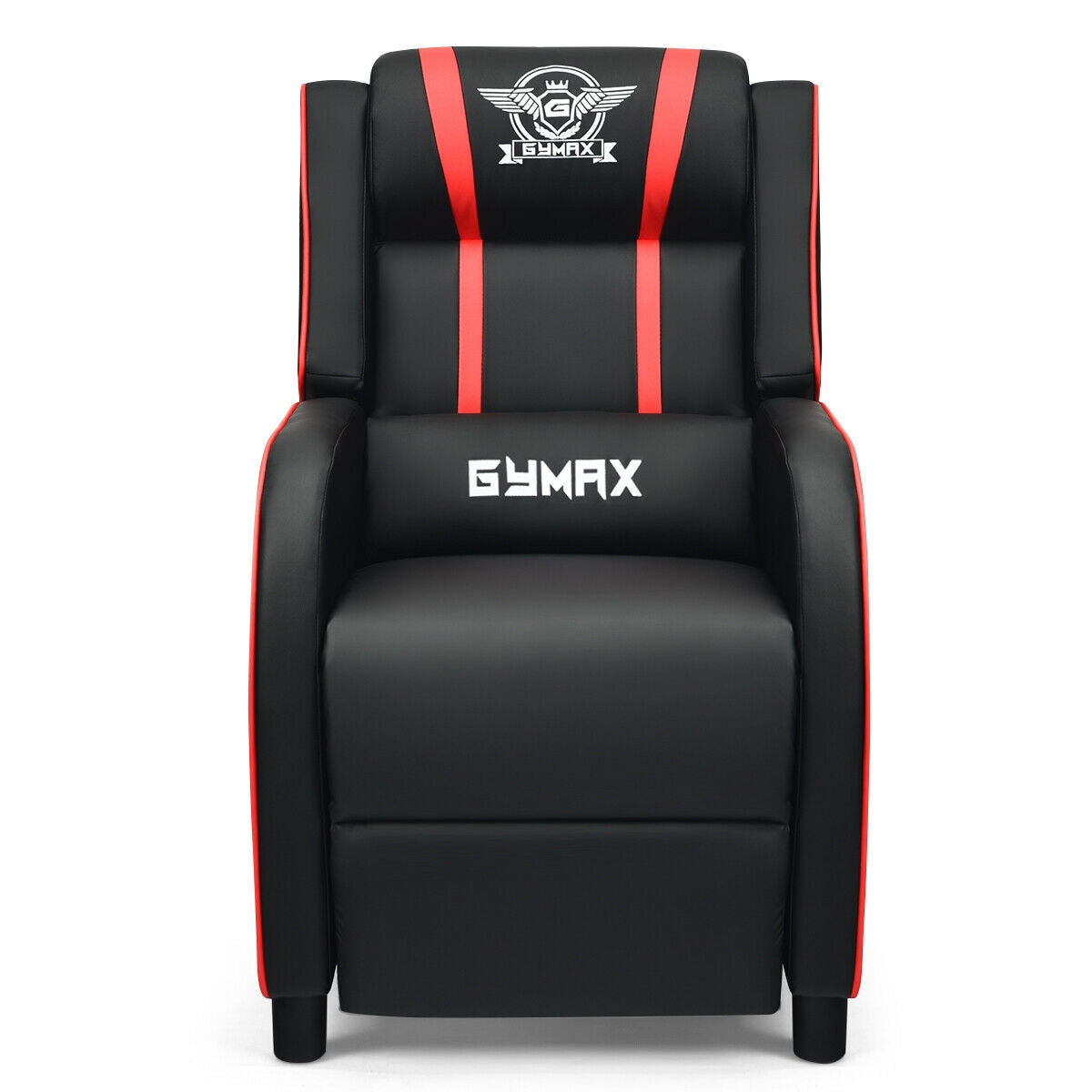 Massage Racing Gaming Single Recliner Chair-Red Kids Crystal