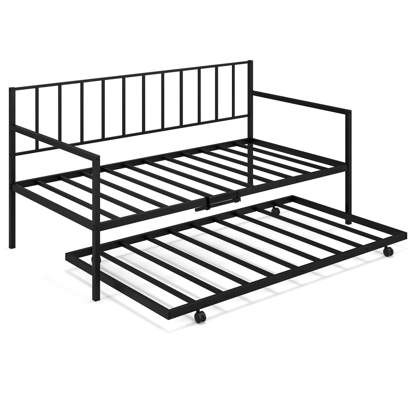 Twin Size Daybed and Trundle Frame Set Trundle Bedframe Kids Crystal