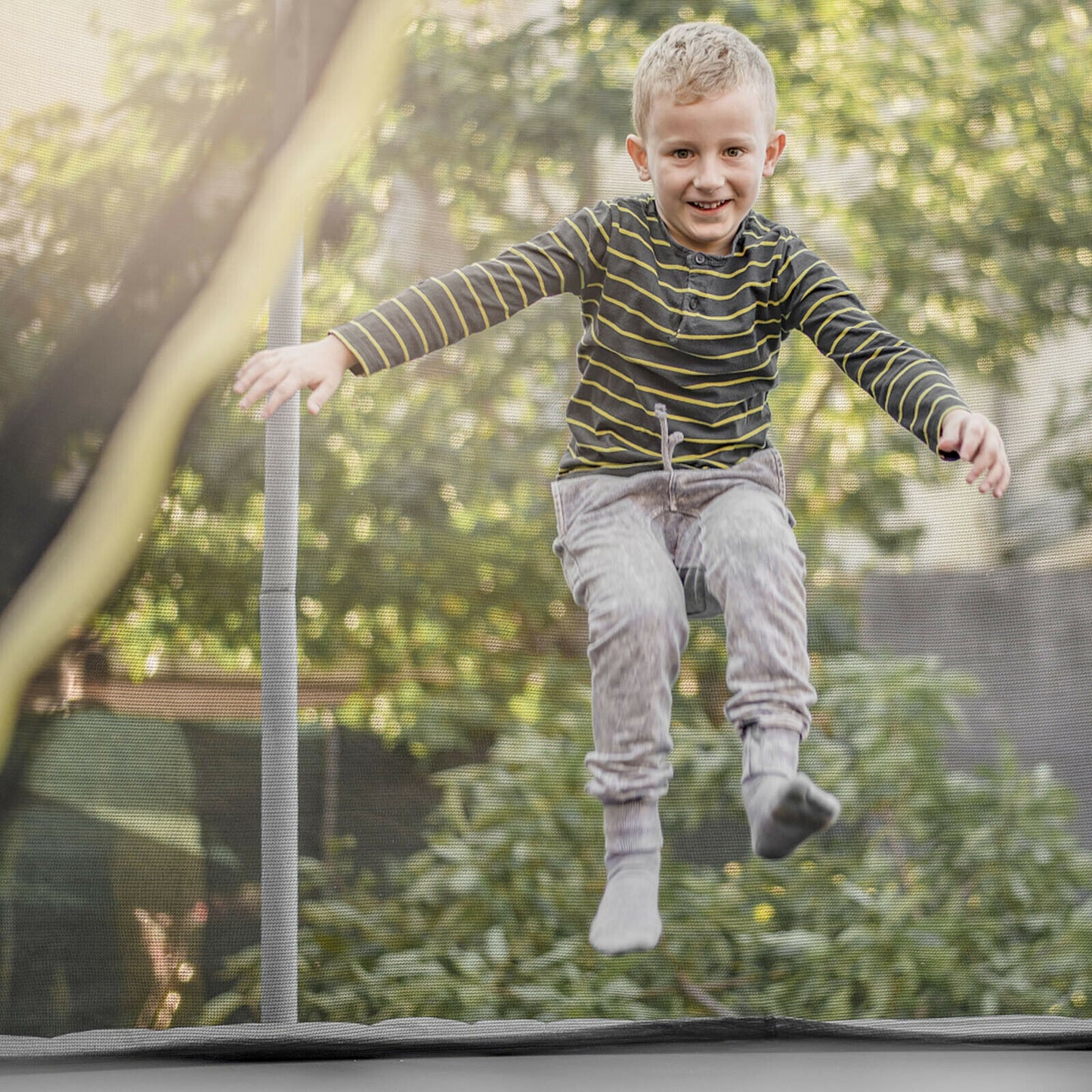 10Ft Replacement Weather-Resistant Trampoline Safety Enclosure Net Kids Crystal