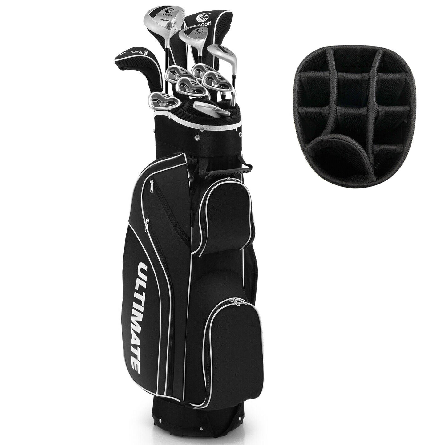 10 Pieces Womens Complete Golf Club Set with Alloy Driver Kids Crystal