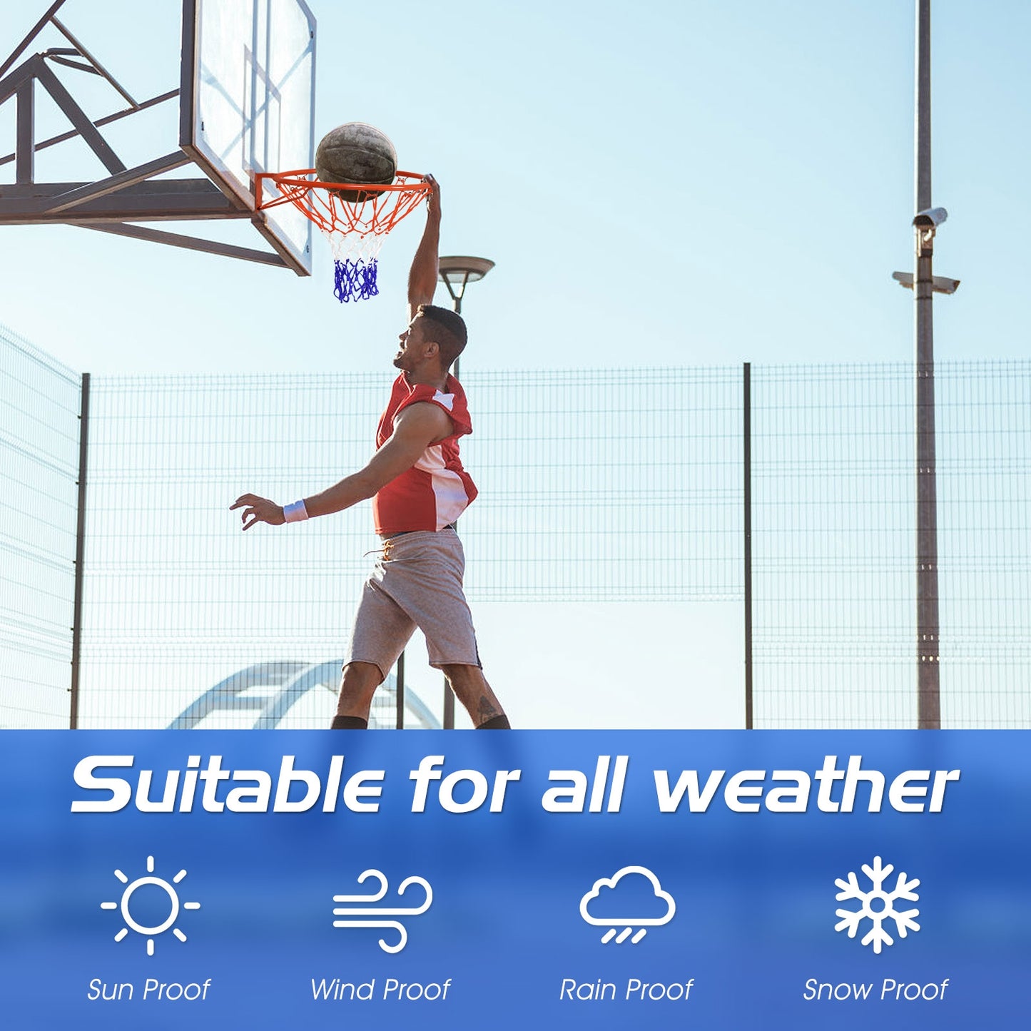 18 inch Wall Mounted Basketball Hoop Kids Crystal