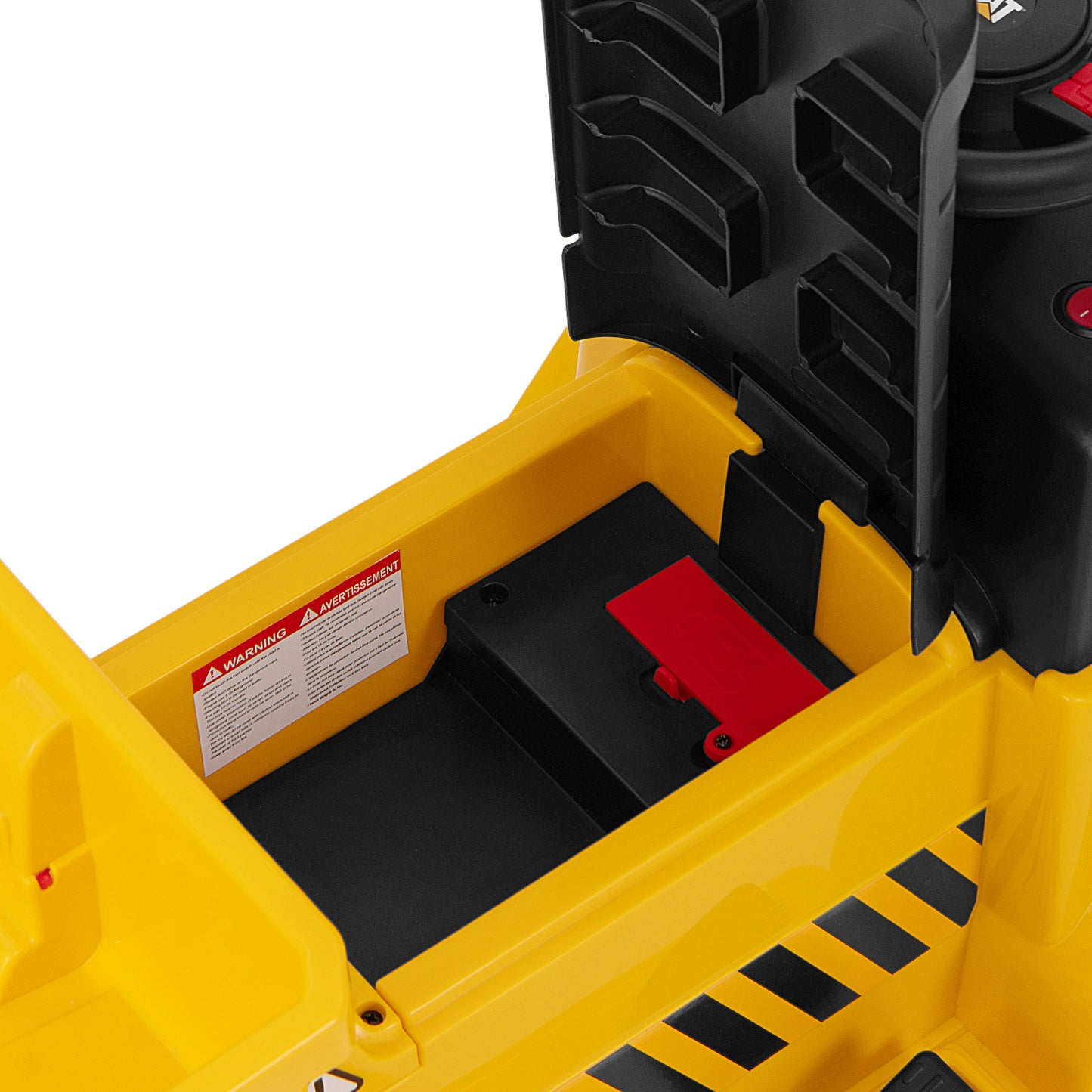 6V Electric Licensed Caterpillar Construction Vehicle with One-Button Start-Yellow Kids Crystal