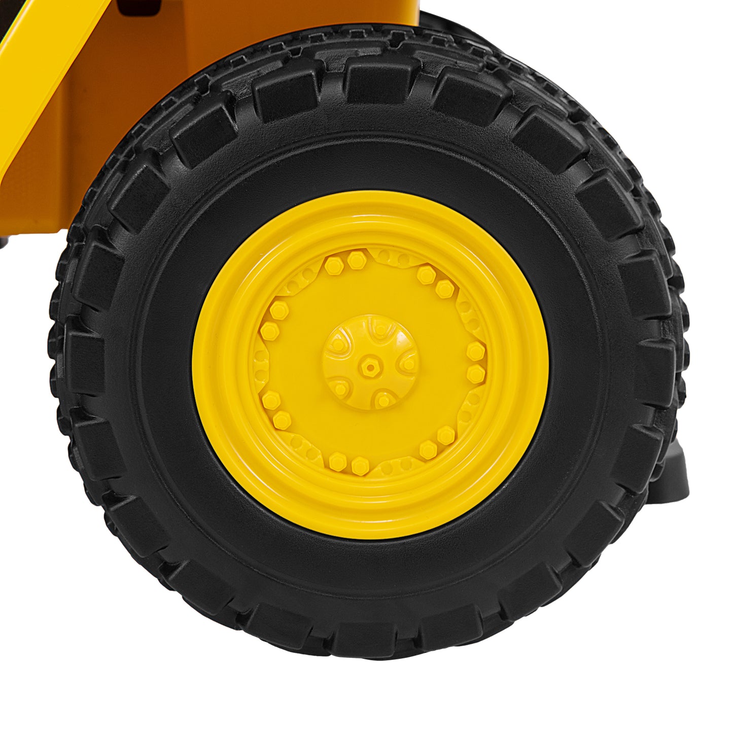 6V Electric Licensed Caterpillar Construction Vehicle with One-Button Start-Yellow Kids Crystal