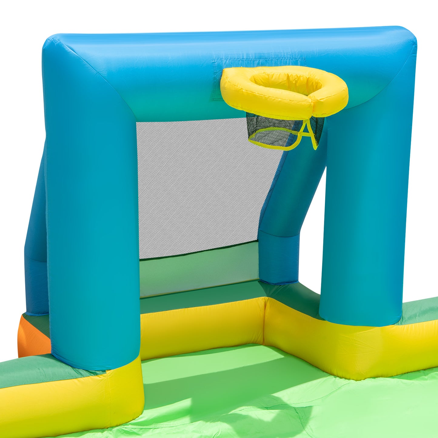 Kids Inflatable Water Slide with 2 Long Slides and 2 Soccer Gates with 950W Blower