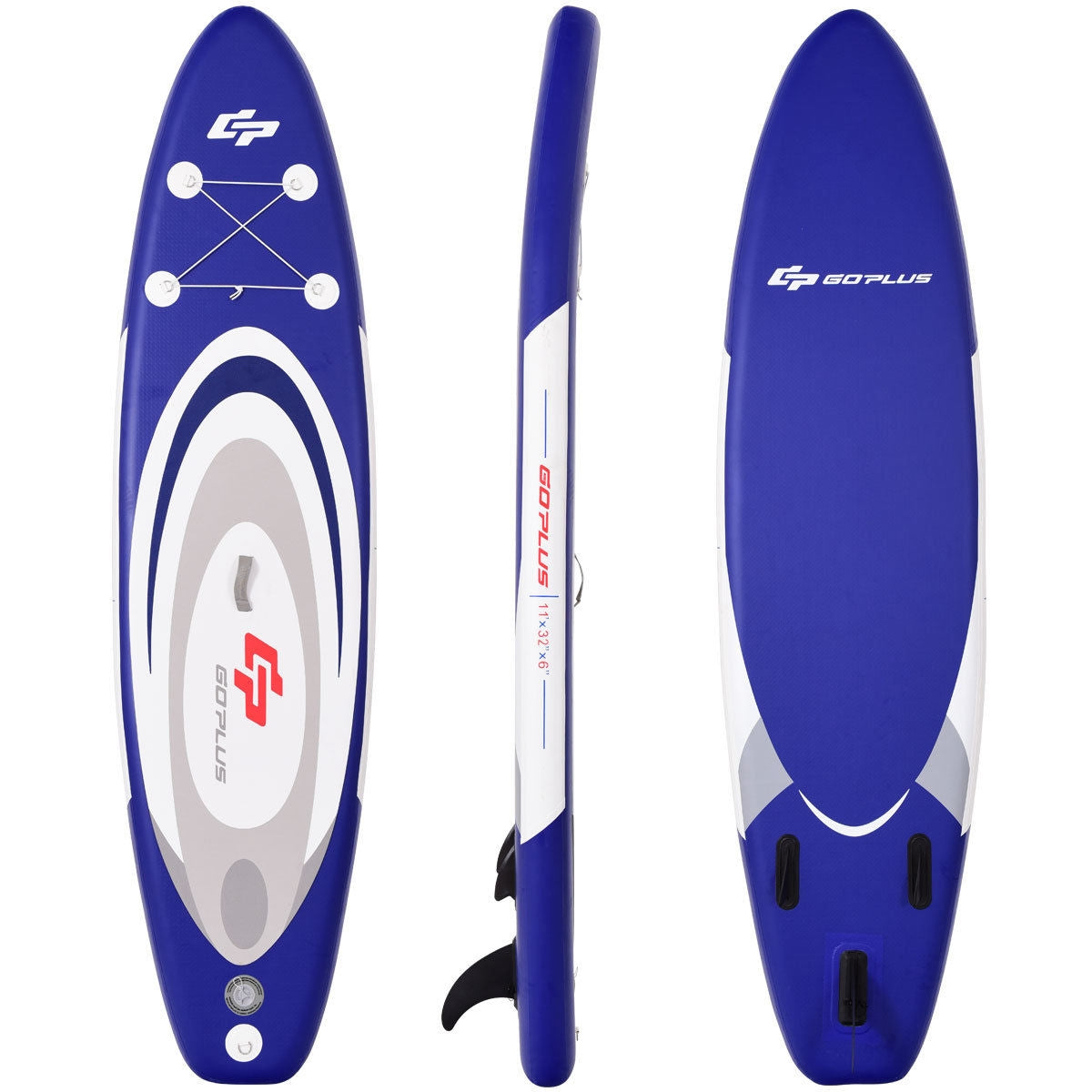 11 Feet Adjustable Inflatable Stand up Paddle SUP Surfboard with Bag Kids Crystal
