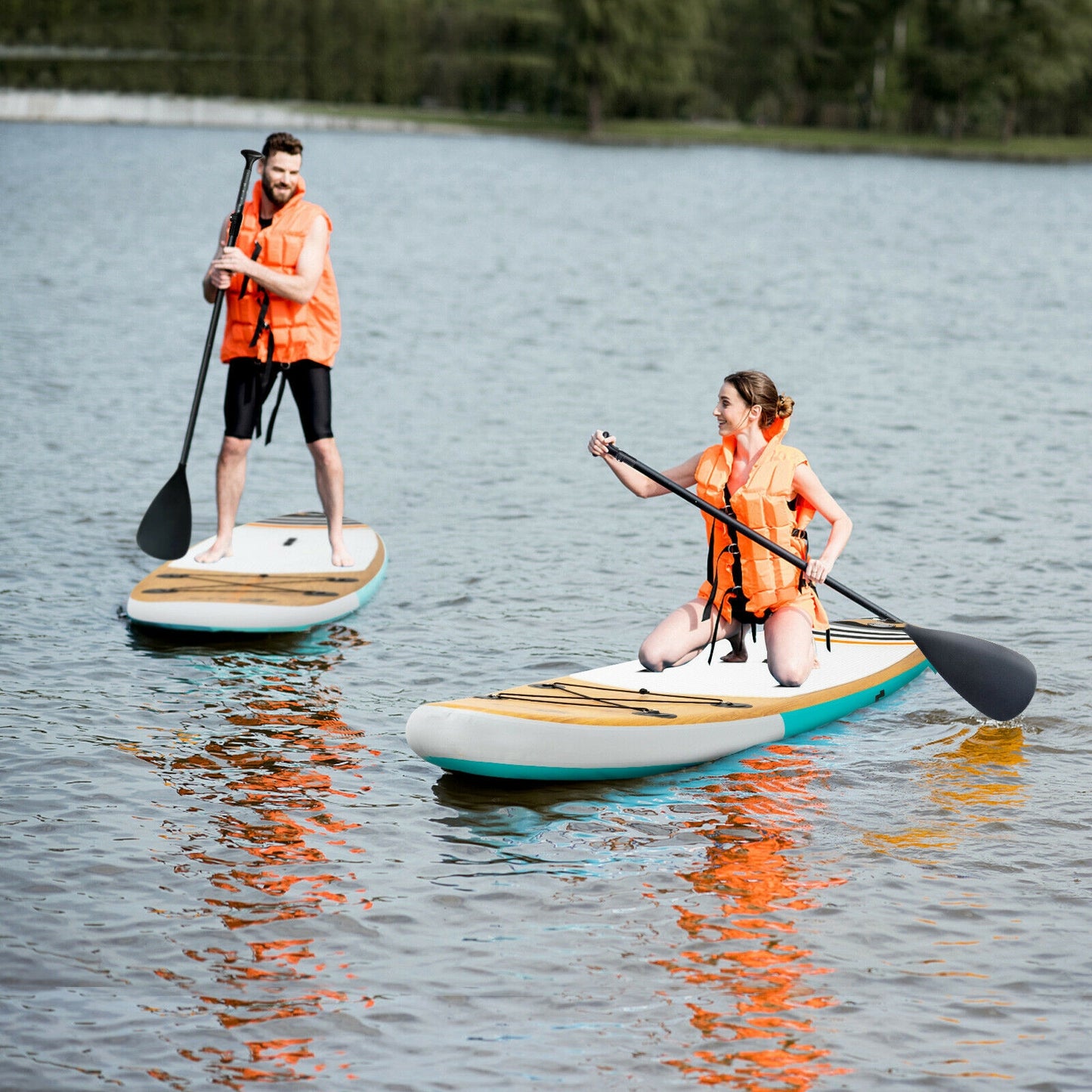 11 Inch Inflatable Stand up Paddle Board SUP with Bag Kids Crystal