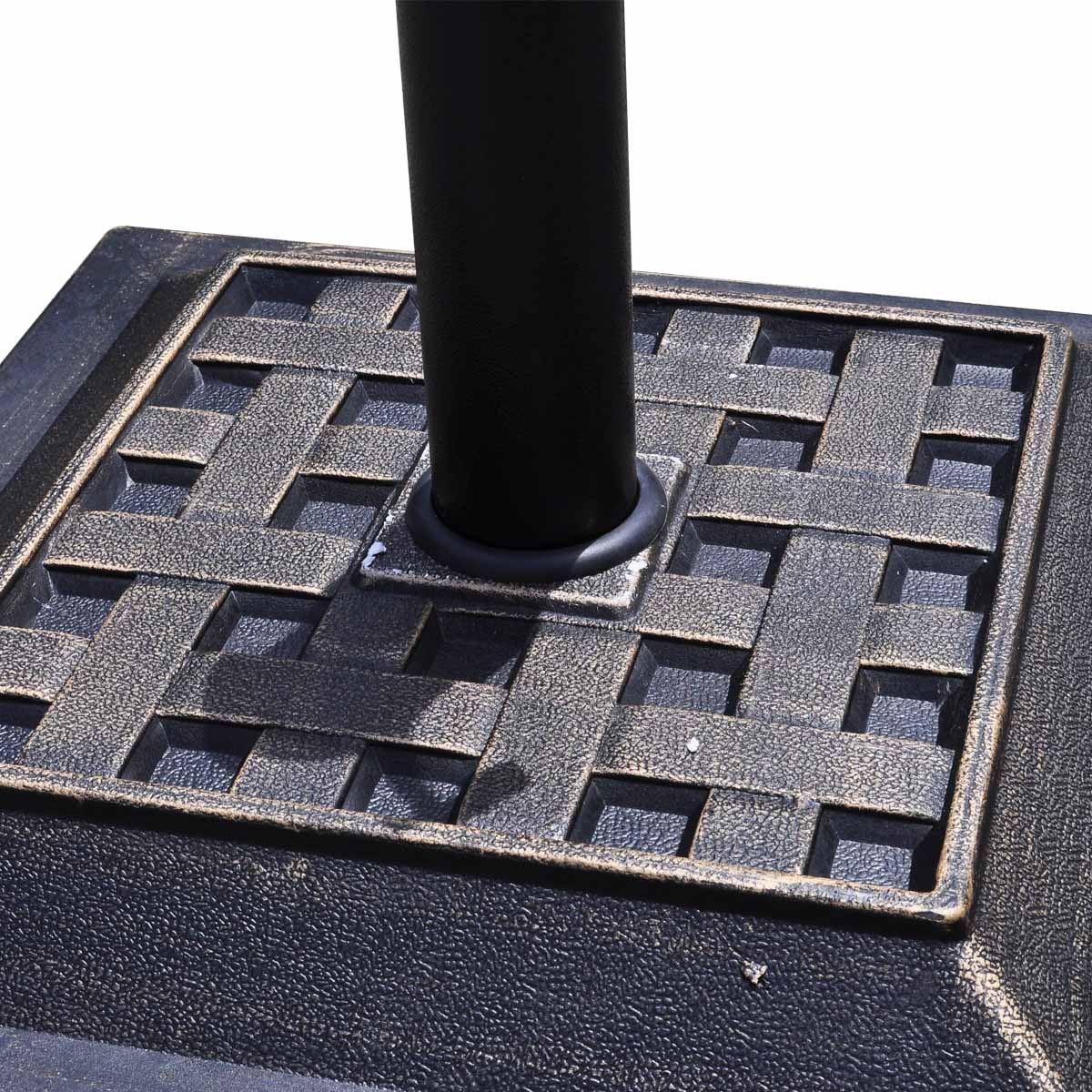 17.5 Inch Heavy Duty Square Umbrella Base Stand of 30 lbs for Outdoor Kids Crystal