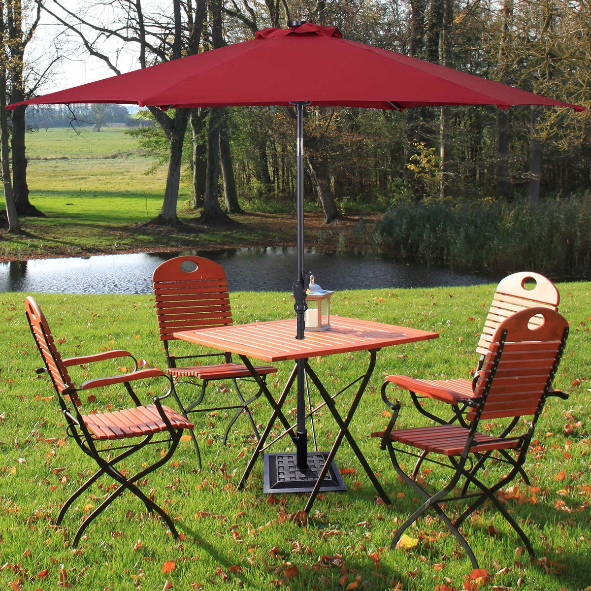 17.5 Inch Heavy Duty Square Umbrella Base Stand of 30 lbs for Outdoor Kids Crystal