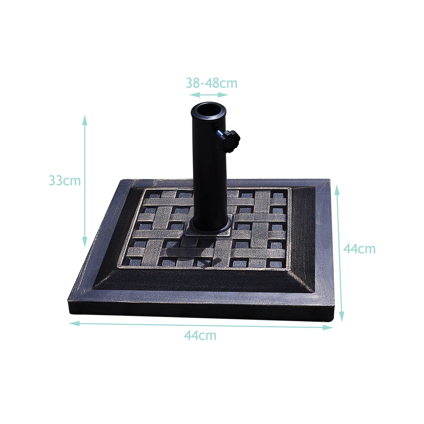 17.5 Inch Heavy Duty Square Umbrella Base Stand of 30 lbs for Outdoor Kids Crystal