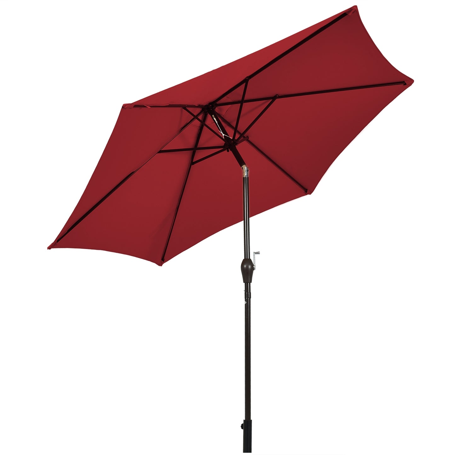 10 Feet Outdoor Patio Umbrella with Tilt Adjustment and Crank-Burgundy Kids Crystal