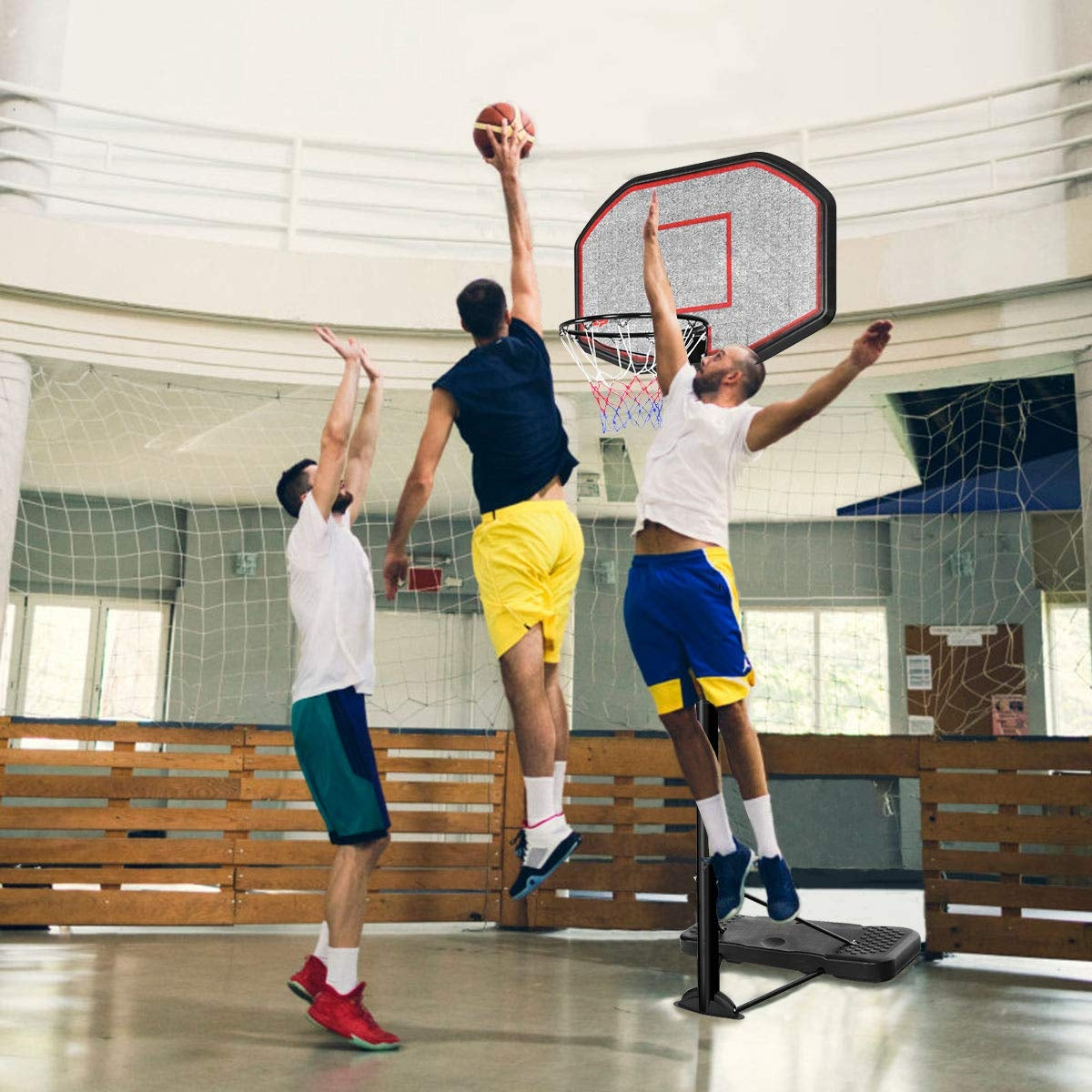 43 Inch Indoor Outdoor Height Adjustable Basketball Hoop Kids Crystal