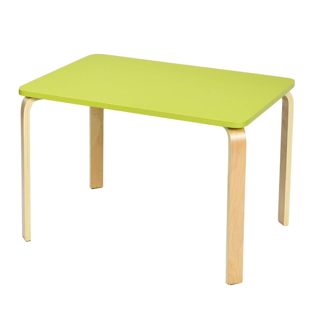 3 Piece Kids Wooden Activity Table and 2 Chairs Set-Green Kids Crystal