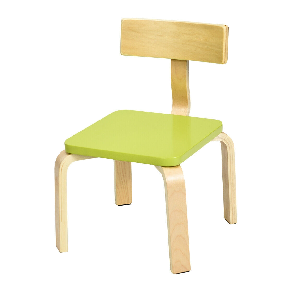 3 Piece Kids Wooden Activity Table and 2 Chairs Set-Green Kids Crystal