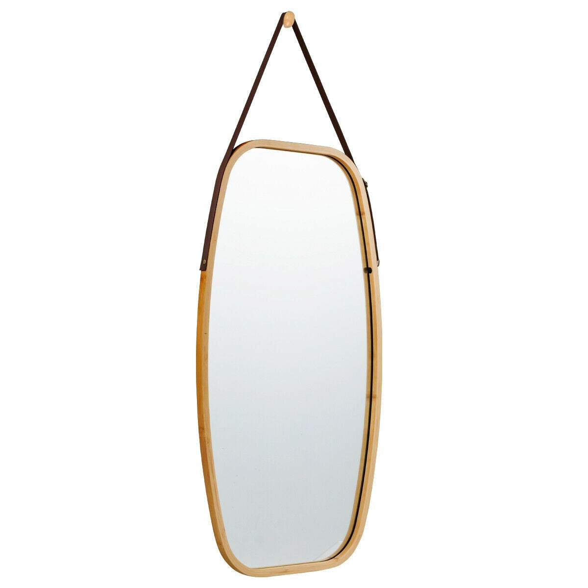 30 Inch Modern Rectangle Wall Hanging Framed Mirror Kids Crystal