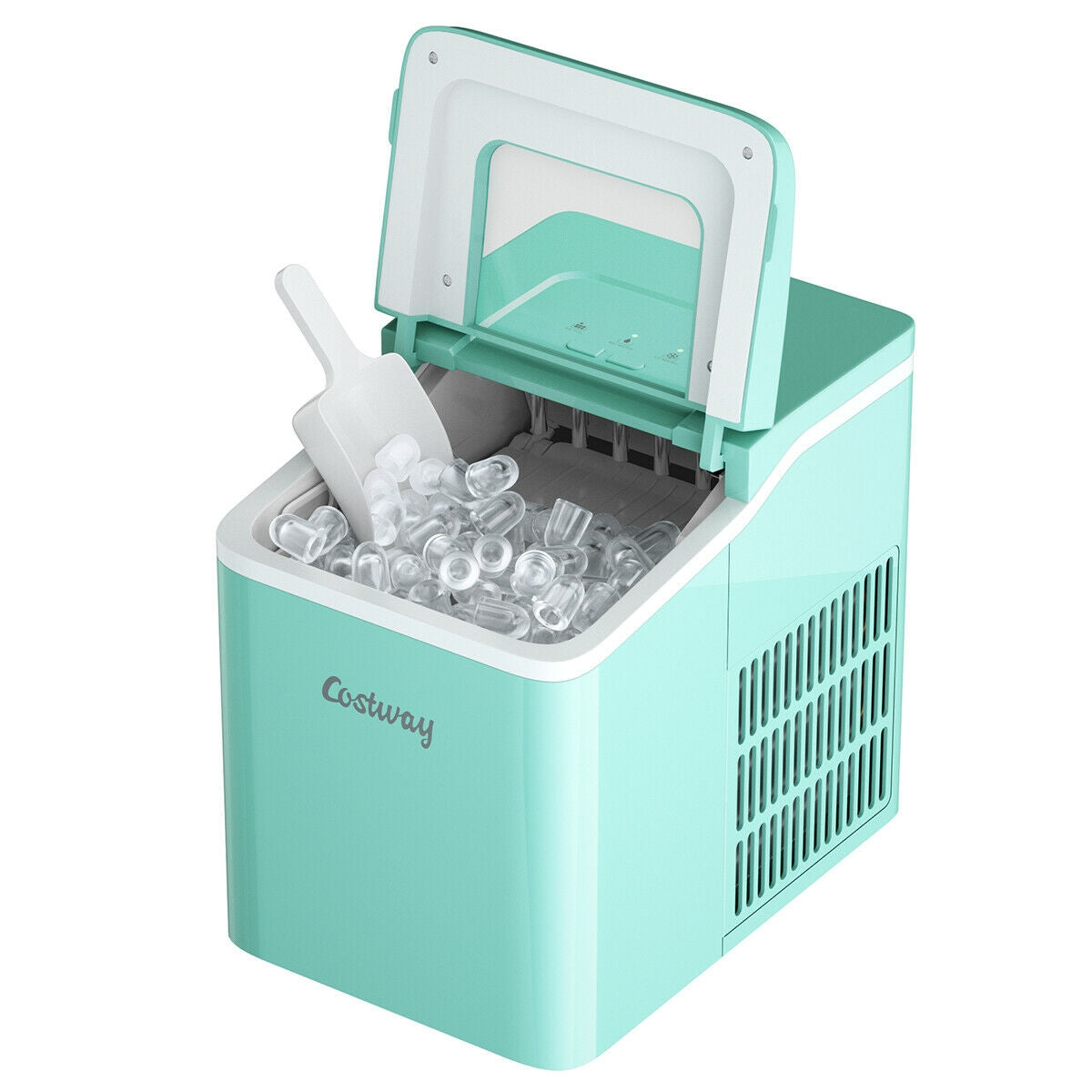 Portable Countertop Ice Maker Machine with Scoop-Green Kids Crystal