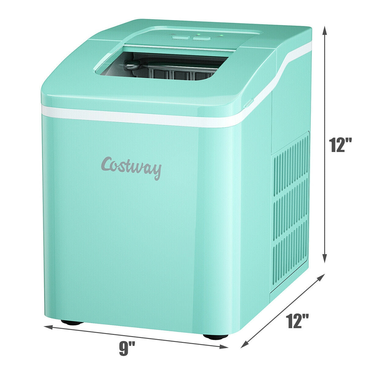 Portable Countertop Ice Maker Machine with Scoop-Green Kids Crystal