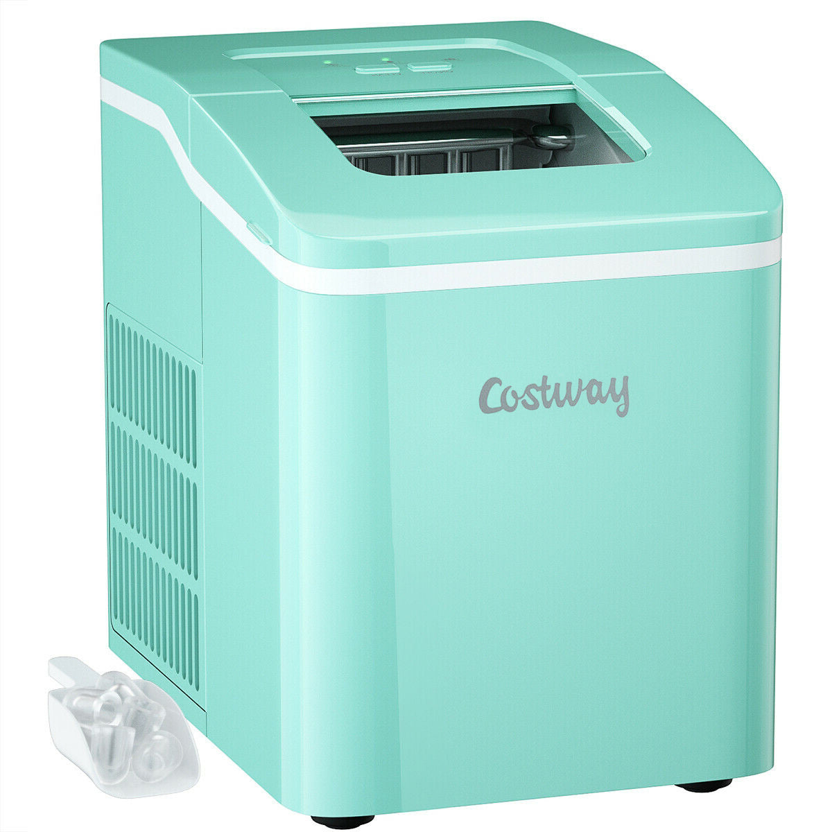 Portable Countertop Ice Maker Machine with Scoop-Green Kids Crystal