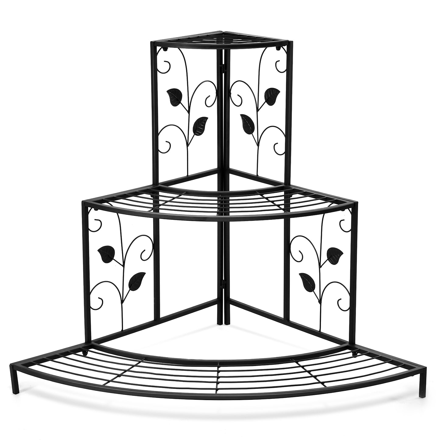 3 Tier Floral Corner Metal Plant Pot Rack Kids Crystal