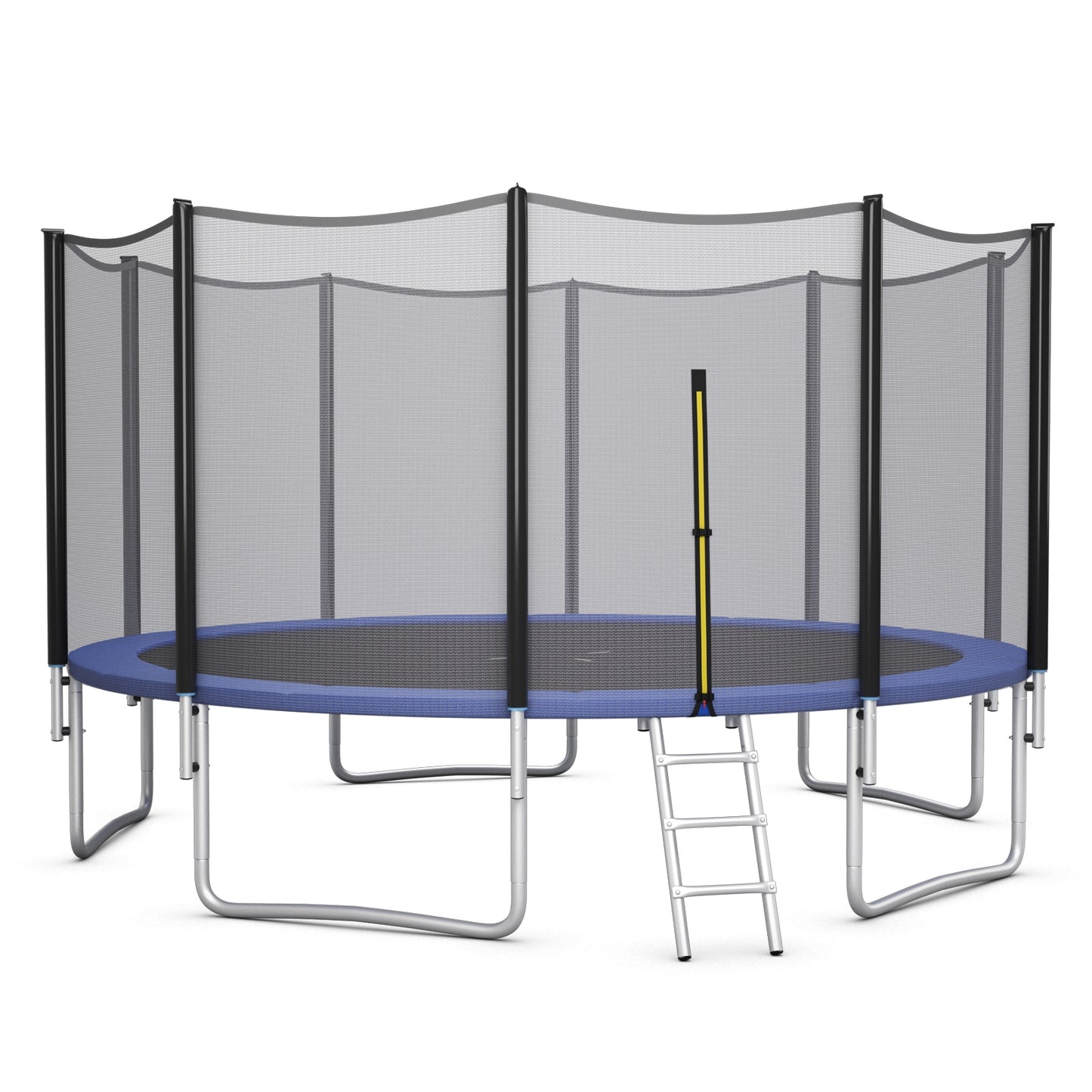 8/10/12/14/15/16 Feet Outdoor Trampoline Bounce Combo with Safety Closure Net Ladder-16 ft Kids Crystal