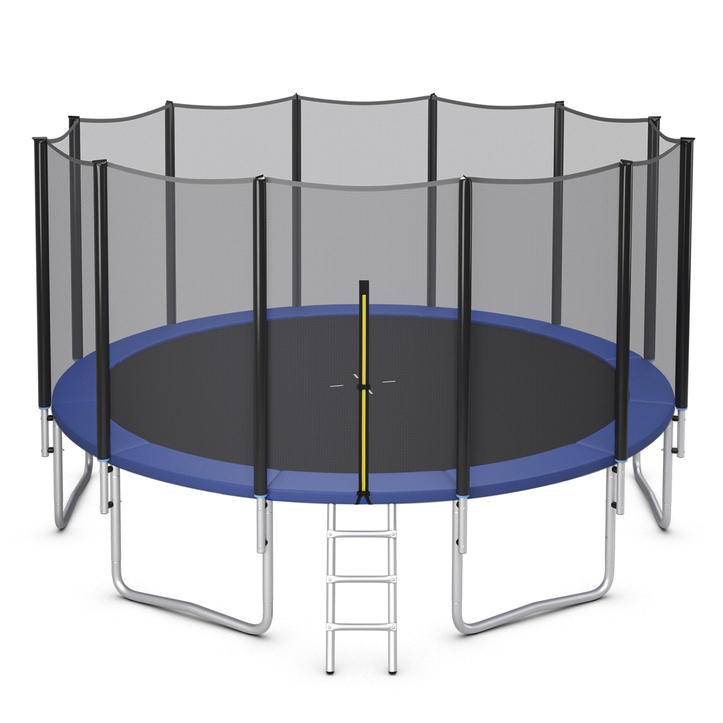 8/10/12/14/15/16 Feet Outdoor Trampoline Bounce Combo with Safety Closure Net Ladder-16 ft Kids Crystal