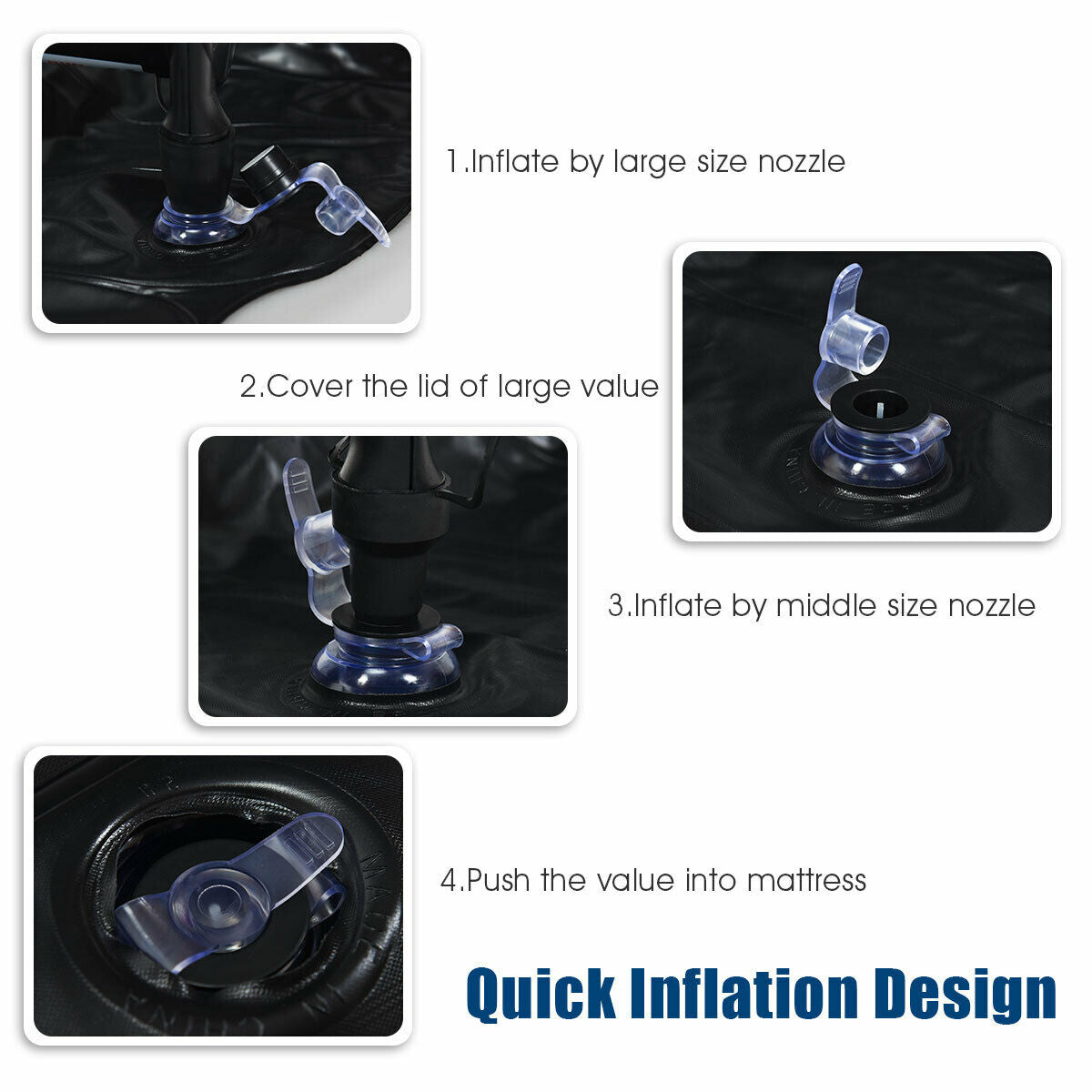 Inflatable SUV Air Backseat Mattress Travel Pad with Pump Outdoor Kids Crystal