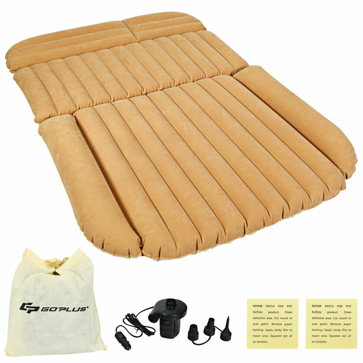 Inflatable SUV Air Backseat Mattress Travel Pad with Pump Camping and Pillow Kids Crystal