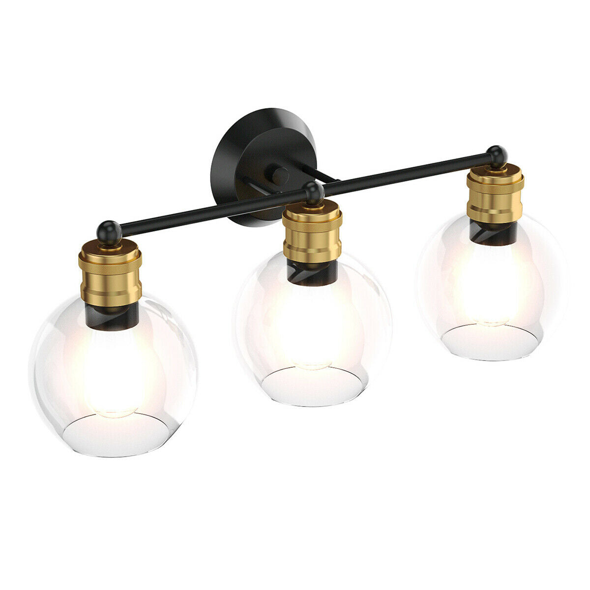 Modern 3-light Bubbled Glass Vanity Light Kids Crystal