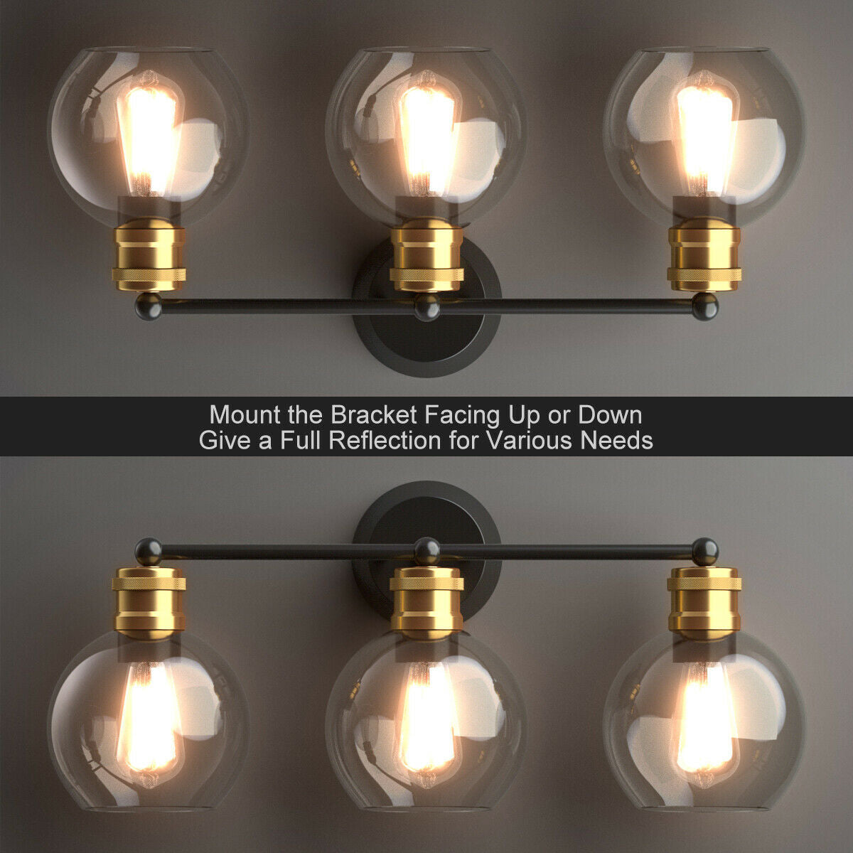 Modern 3-light Bubbled Glass Vanity Light Kids Crystal
