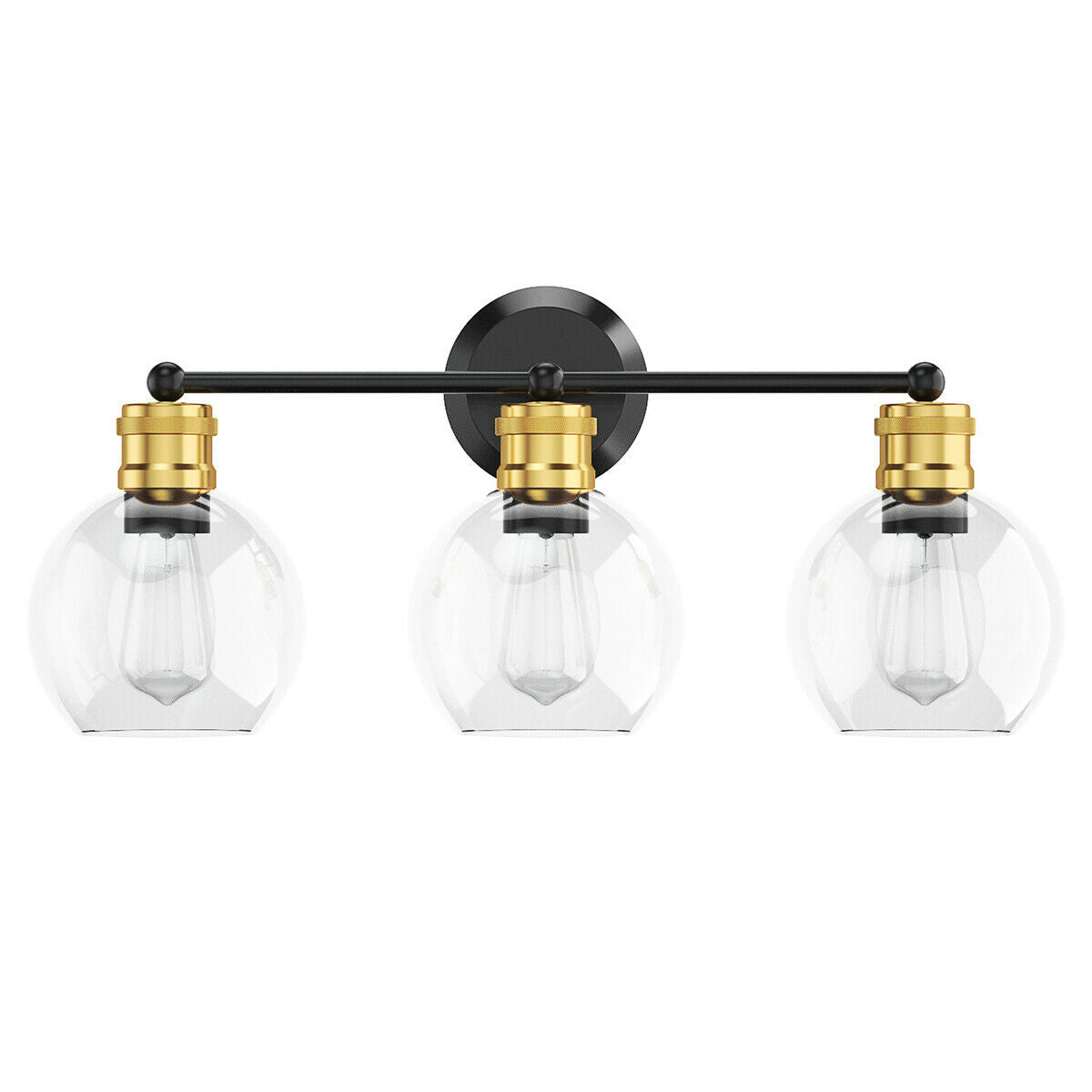 Modern 3-light Bubbled Glass Vanity Light Kids Crystal