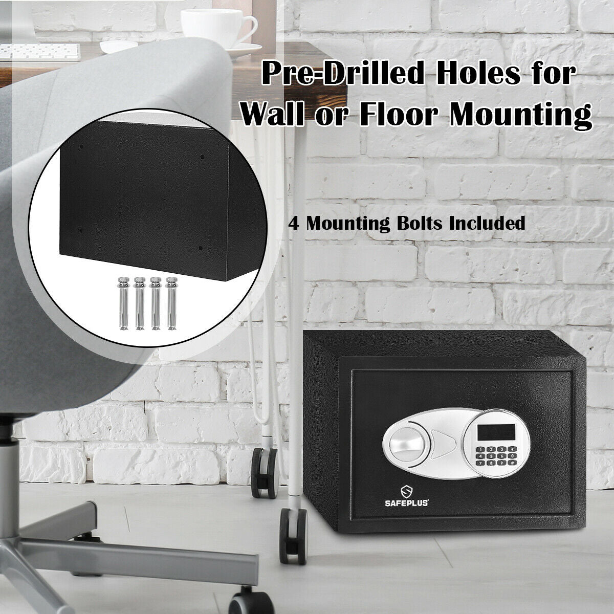 2-Layer Safe Deposit Box with Digital Keypad Kids Crystal