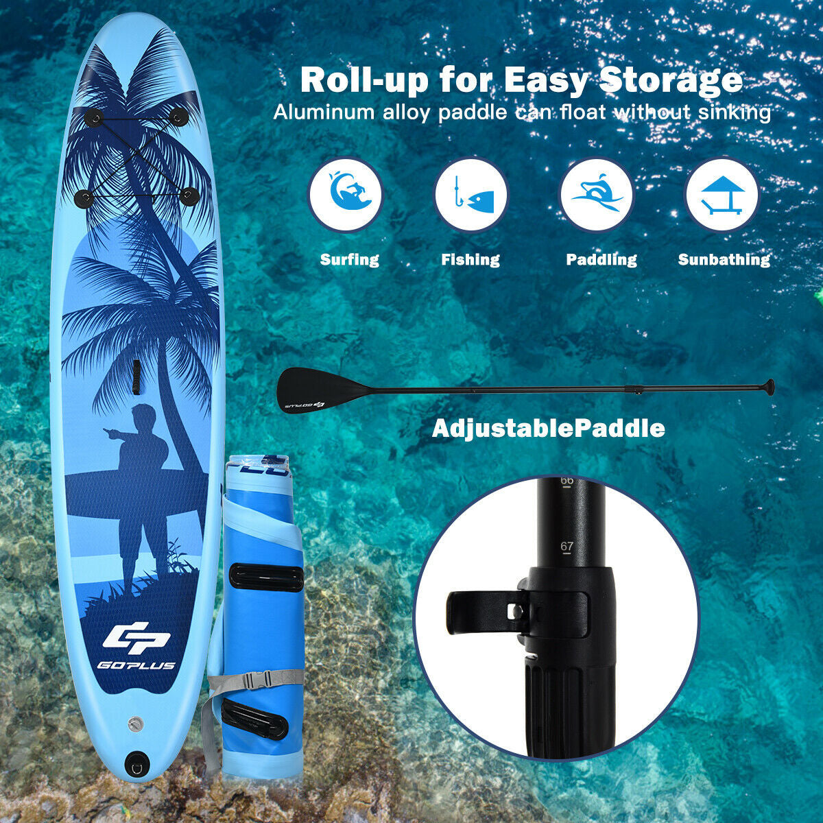 Adult Youth Inflatable Stand Up Paddle Board-M Kids Crystal