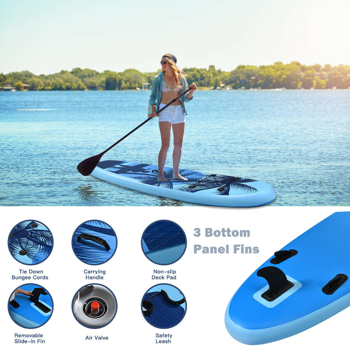 Adult Youth Inflatable Stand Up Paddle Board-M Kids Crystal