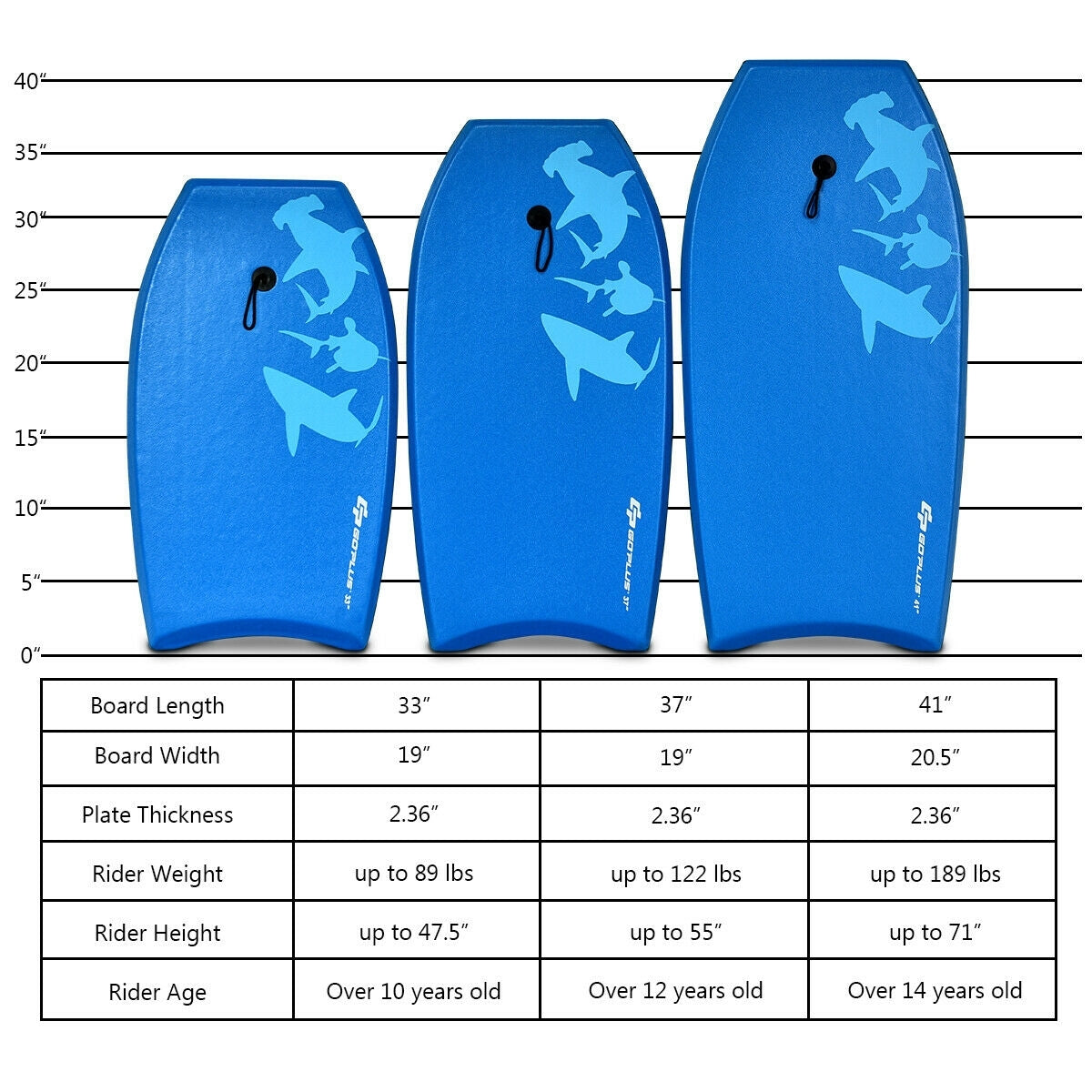 Lightweight Super Bodyboard Surfing with EPS Core Boarding-M Kids Crystal