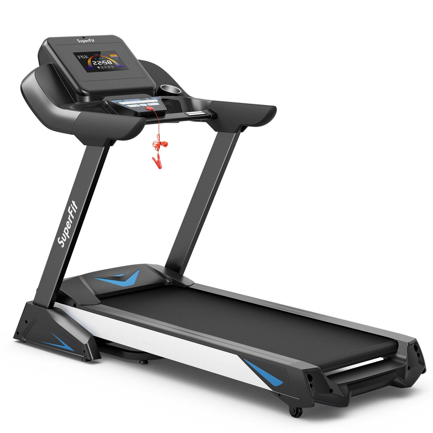 4.75 HP Treadmill with APP and Auto Incline for Home and Apartment-Black Kids Crystal
