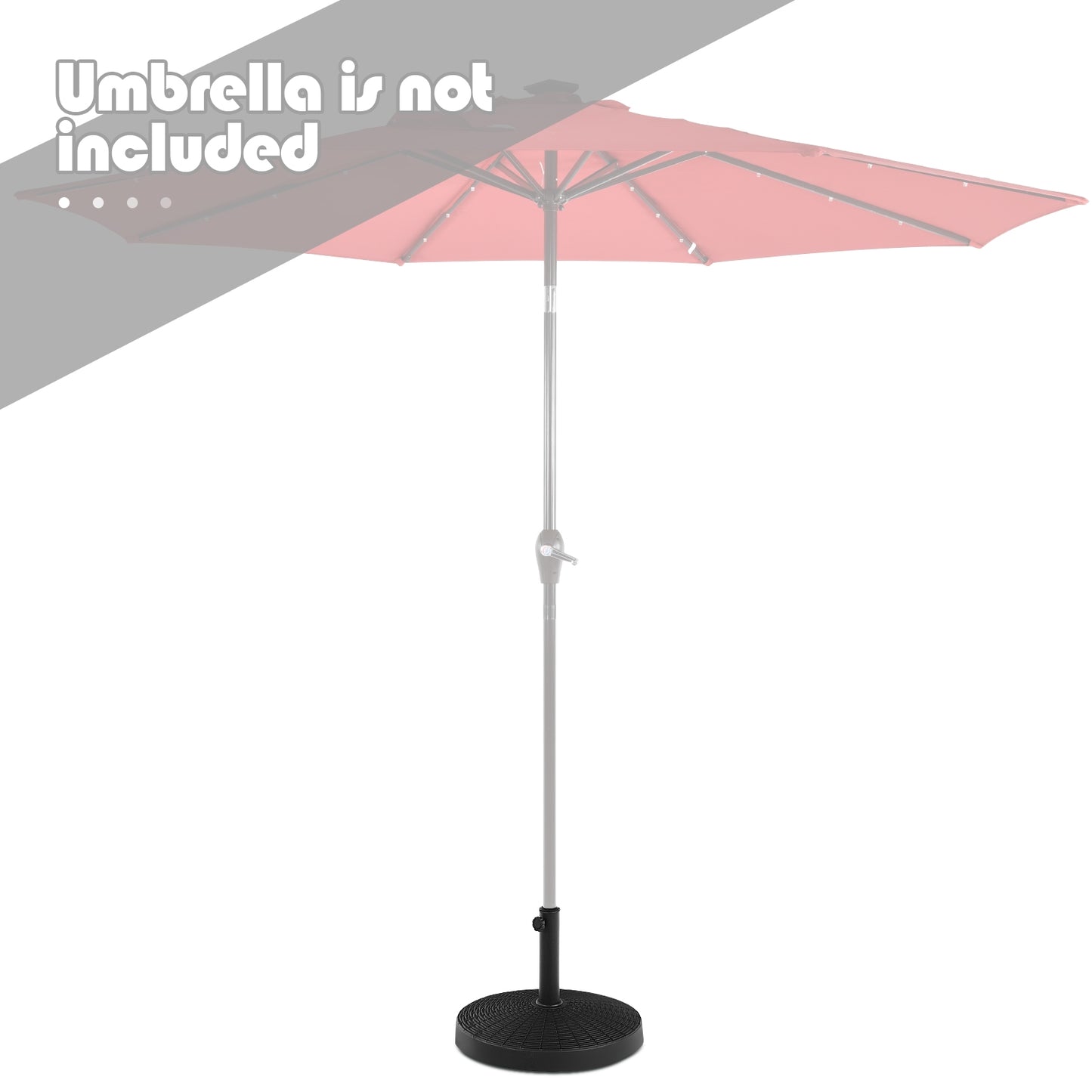49 LBS Patio Resin Umbrella Base Stand for Outdoor Kids Crystal