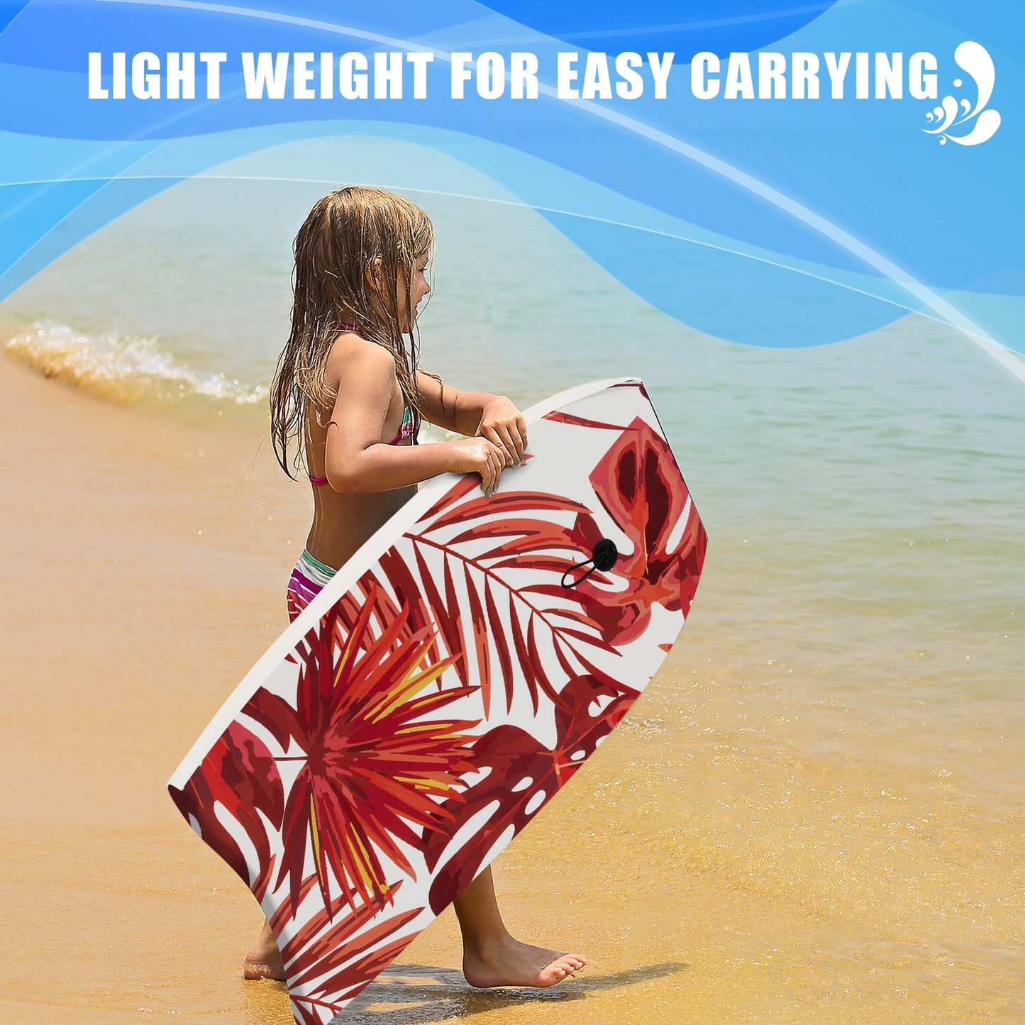 37 Inch Lightweight Surfboard With Fin EPS Core for Kids and Adults-M Kids Crystal
